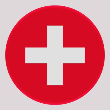 Avatar çemberinde 3D İsviçre Bayrağı.