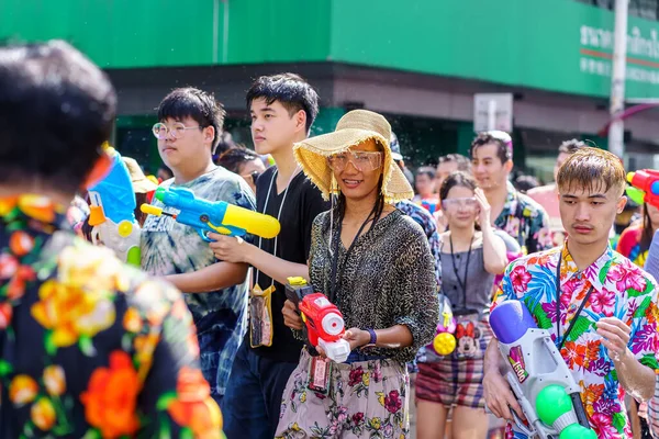 Siam Meydanı Bangkok Tayland Apr 2019 Tayland Yeni Yıl Kutlamalarına — Stok fotoğraf