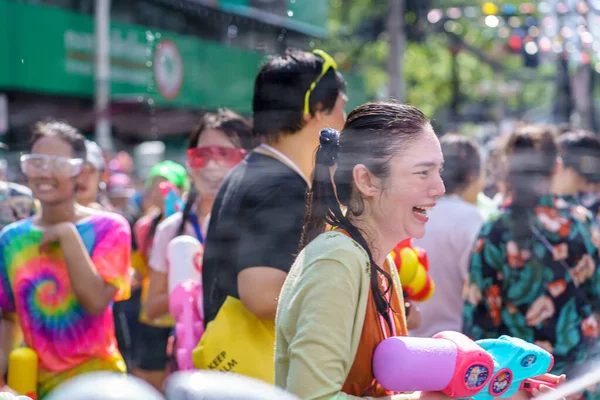 Siam Meydanı Bangkok Tayland Apr 2019 Tayland Yeni Yıl Kutlamalarına — Stok fotoğraf