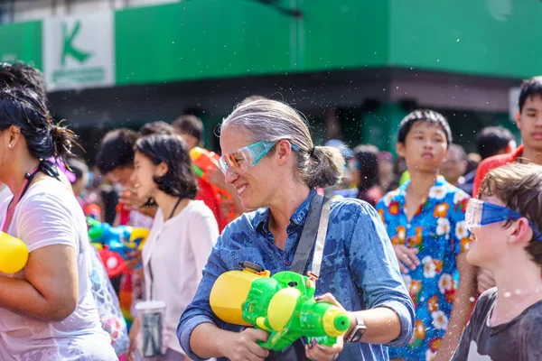Siam Square Bangkok Thailand April 2019 Kurze Menschenaktion Bei Den — Stockfoto