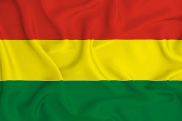 皱纹布上的玻利维亚3D国旗 — 图库照片