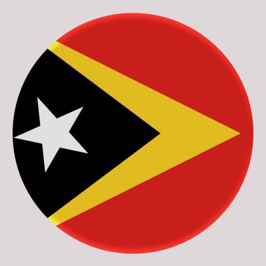 Doğu Timor 'un 3 boyutlu bayrağı bir avatar çemberinde.