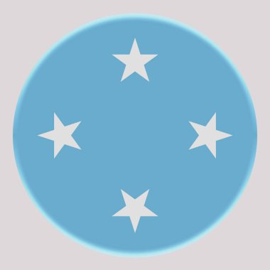 Mikronezya Birleşik Devletleri 'nin 3 boyutlu bayrağı bir avatar çemberinde.