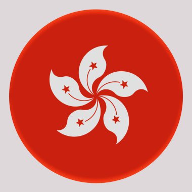 3 boyutlu Hong Kong bayrağı bir avatar çemberinde.