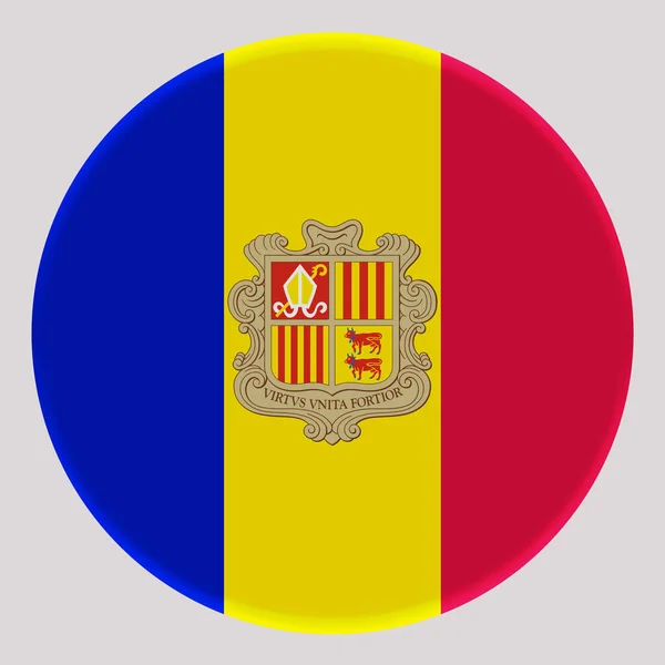 Bandeira Andorra Círculo Avatar — Fotografia de Stock