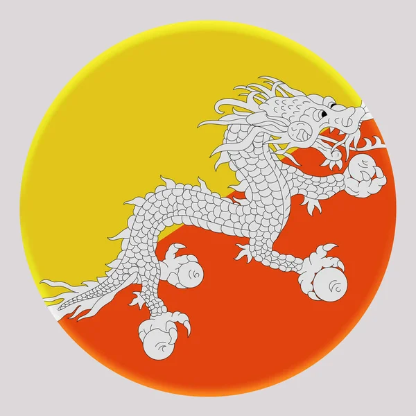 Flagga Bhutan Avatar Cirkel — Stockfoto