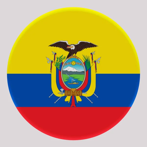 Flagga Ecuador Avatar Cirkel — Stockfoto
