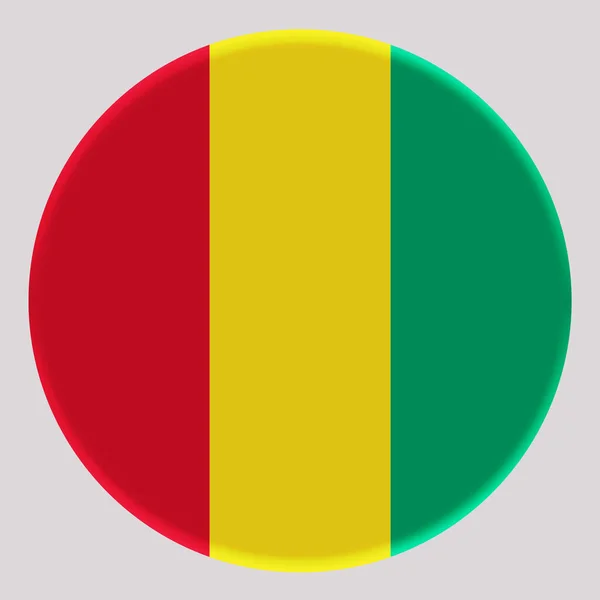 Σημαία Της Γουινέας Κύκλο Avatar — Φωτογραφία Αρχείου
