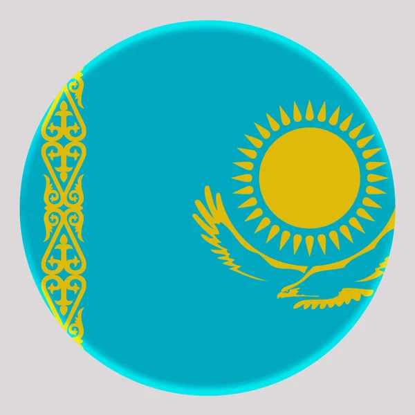 Drapeau Kazakhstan Sur Cercle Avatar — Photo