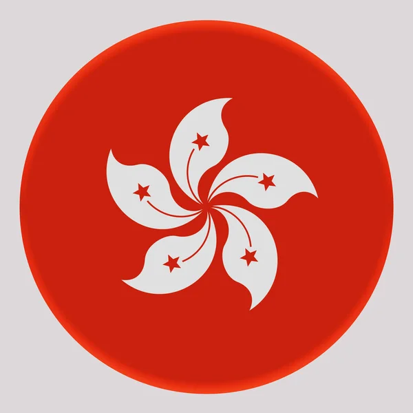 Boyutlu Hong Kong Bayrağı Bir Avatar Çemberinde — Stok fotoğraf