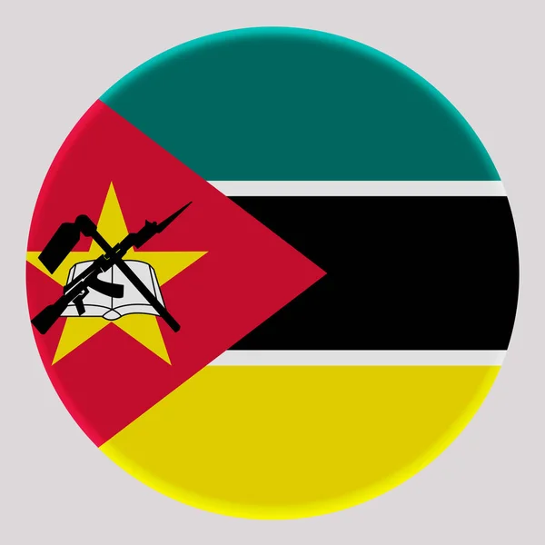 Bandeira Moçambique Círculo Avatar — Fotografia de Stock