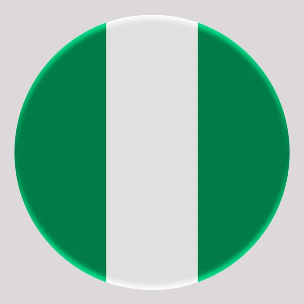 Flagge Von Nigeria Auf Einem Avatarkreis — Stockfoto