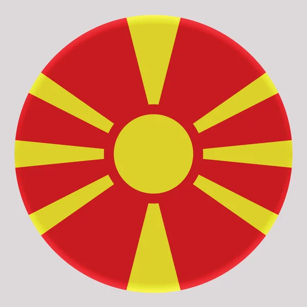 Bandeira Macedônia Norte Círculo Avatar — Fotografia de Stock