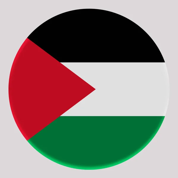 Zászló Palesztina Egy Avatar Kör — Stock Fotó