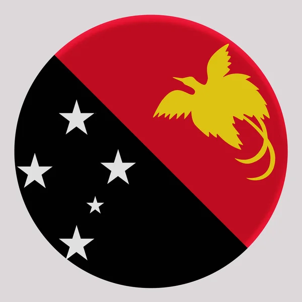 巴布亚新几内亚3D国旗在阿凡达圆上 — 图库照片