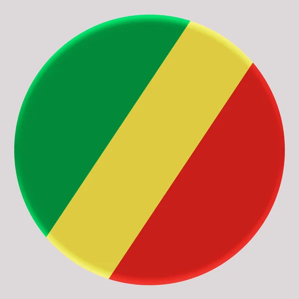 Vlag Van Republiek Congo Een Avatar Cirkel — Stockfoto