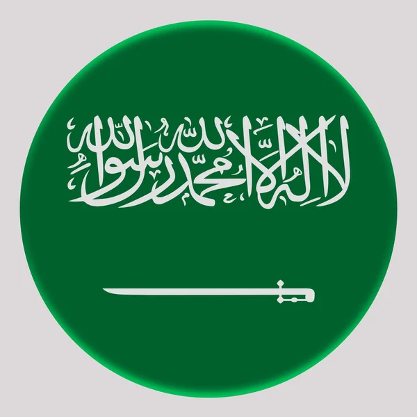 Bandeira Arábia Saudita Círculo Avatar — Fotografia de Stock