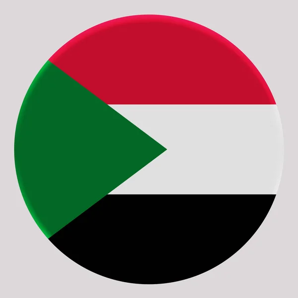 Flagge Des Sudan Auf Einem Avatarkreis — Stockfoto