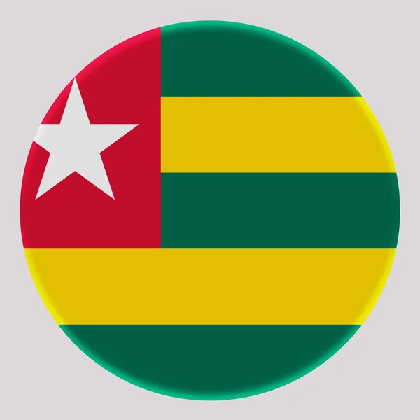 阿凡达圆环上的多哥3D国旗 — 图库照片