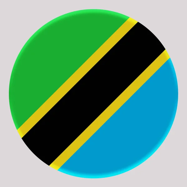 Flagga Tanzania Avatar Cirkel — Stockfoto