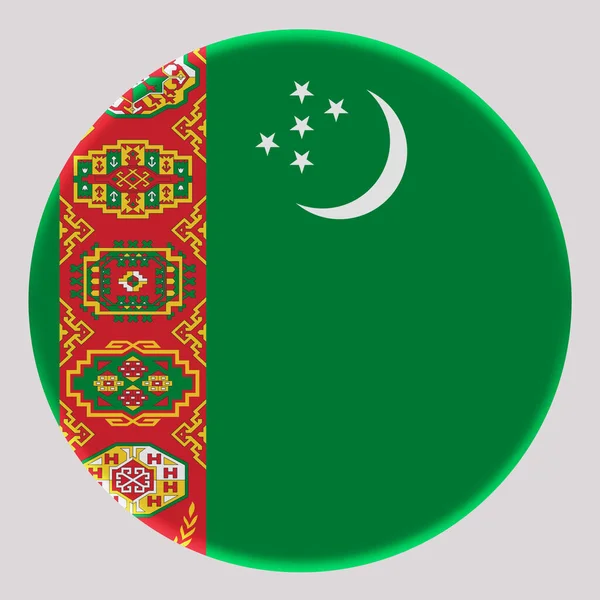 Drapeau Turkménistan Sur Cercle Avatars — Photo