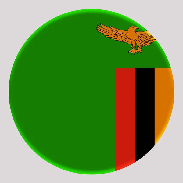Vlag Van Zambia Een Avatar Cirkel — Stockfoto