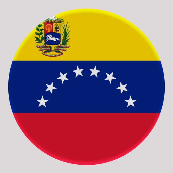 Zászló Venezuela Egy Avatar Kör — Stock Fotó