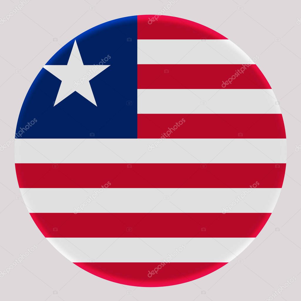 3D Flag of Liberia on a avatar circle.