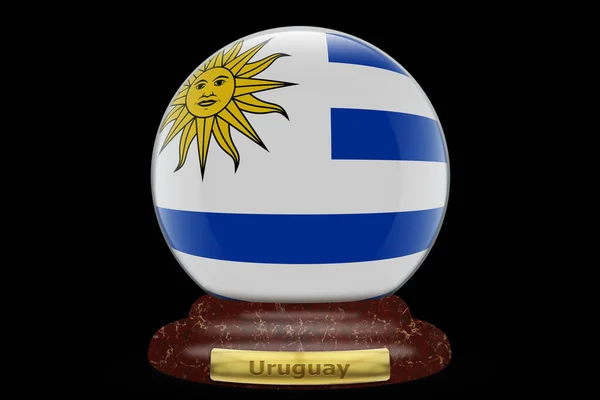 Flag Uruguay Snow Globe Background — Stock Photo, Image