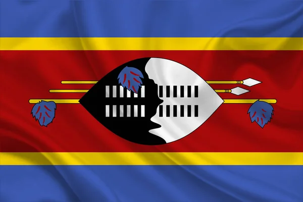 Bandiera Eswatini Tessuto Rugoso — Foto Stock