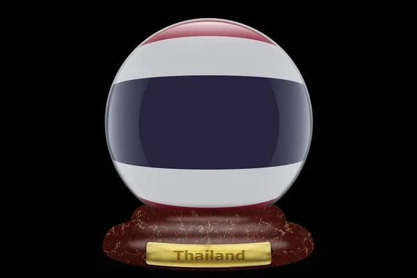 태국어 플래그 Snow Globe — 스톡 사진