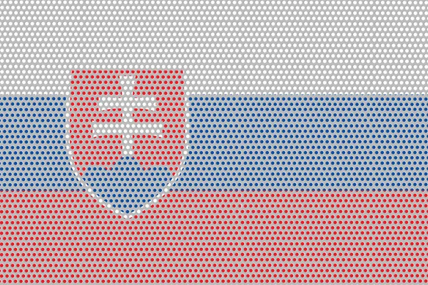 Flagga Slovakien Metallvägg Bakgrund — Stockfoto