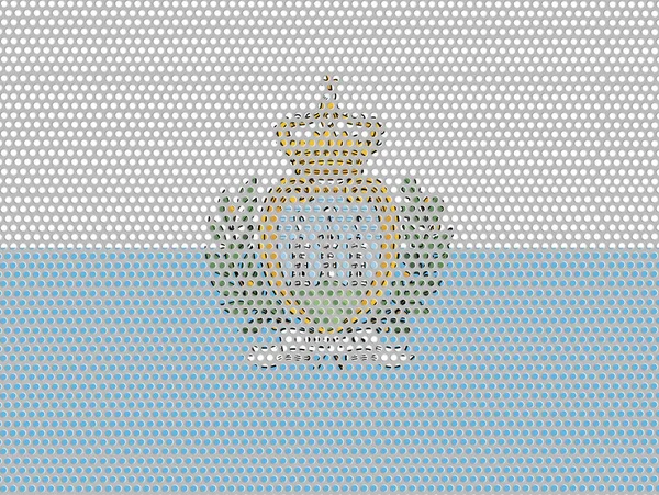 Flaga San Marino Metalowym Tle Ściany — Zdjęcie stockowe