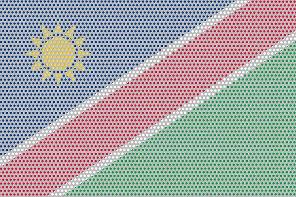 Zászló Namíbia Egy Fém Fal Háttér — Stock Fotó