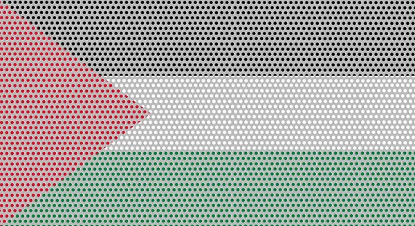 Metal Duvarda Boyutlu Filistin Bayrağı — Stok fotoğraf