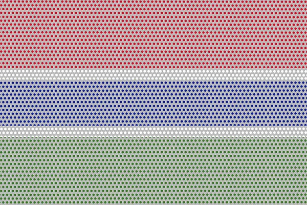 Flaga Gambii Metalowym Tle Ściany — Zdjęcie stockowe