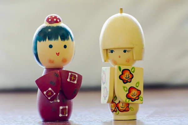 Милые японские куклы — стоковое фото