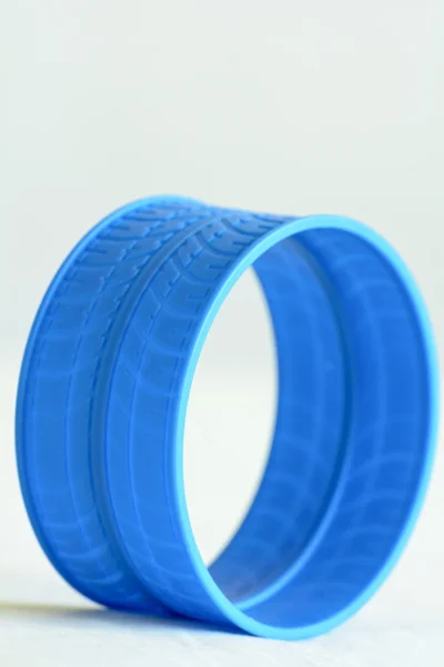 Round blue plastic loop — 스톡 사진