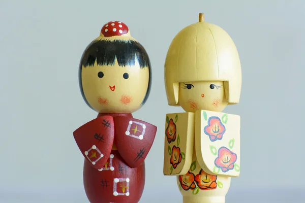 Cute Japanese dolls — Stock Photo, Image