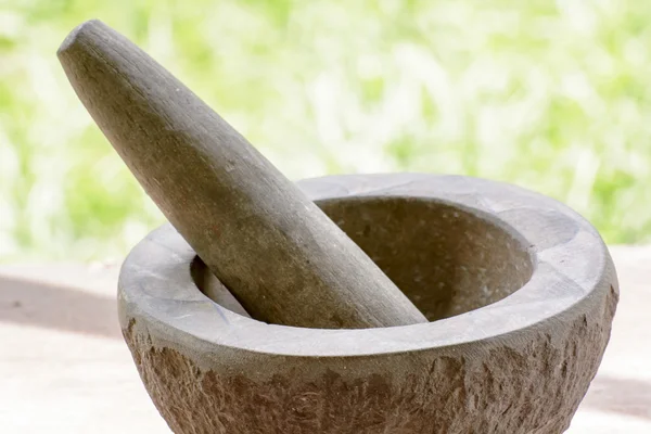 Pestle and mortar made of stone — ストック写真