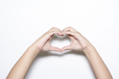 Çocuk el kalp simgesi göster