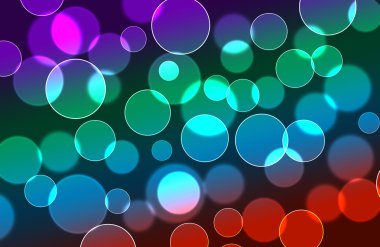 renkli Bokeh ışıkları