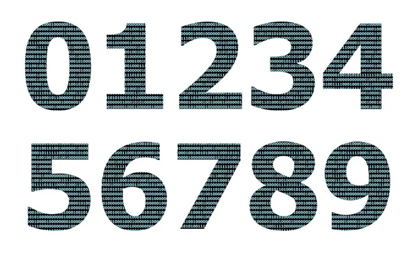 数のバイナリの数字パターン — ストック写真