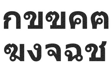 Tay karakter siyah matris desen