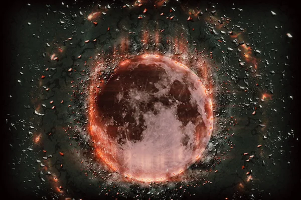 地球月亮炸弹 — 图库照片