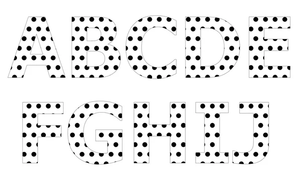 영어 문자에 폴카 도트 패턴 — 스톡 사진