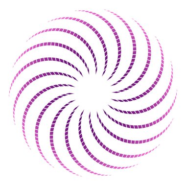 Renkli geometrik desenlerin soyut, enerjik sarmalı.