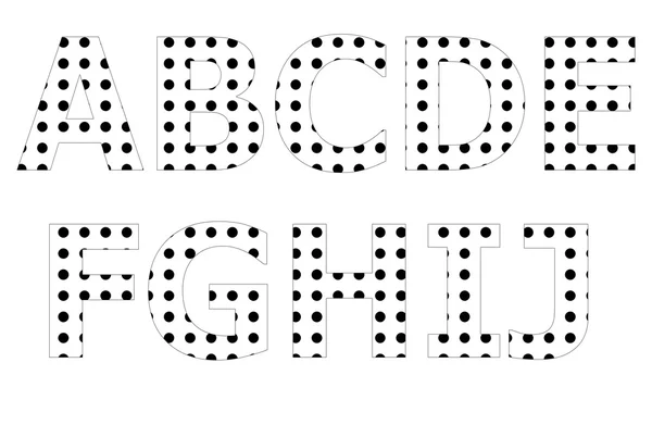 Πόλκα dot μοτίβο στο αγγλικό χαρακτήρα — Φωτογραφία Αρχείου