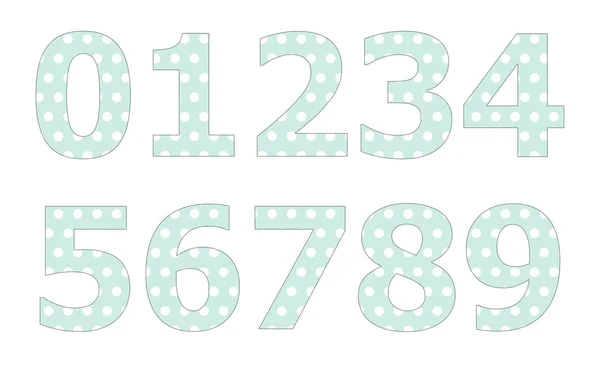 Πόλκα dot μοτίβο στον αριθμό — Φωτογραφία Αρχείου