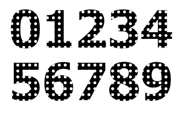 Polka dot wzór na numer — Zdjęcie stockowe